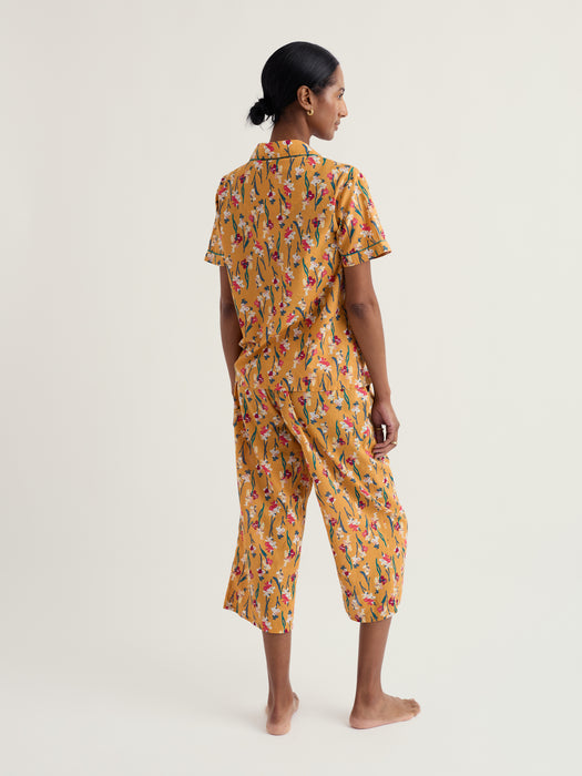 Seasalt Women's Nesting Bird Short Sleeve Pyjamas In Snapdragon Mango