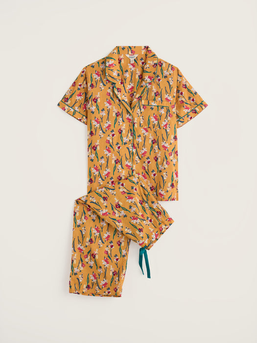 Seasalt Women's Nesting Bird Short Sleeve Pyjamas In Snapdragon Mango