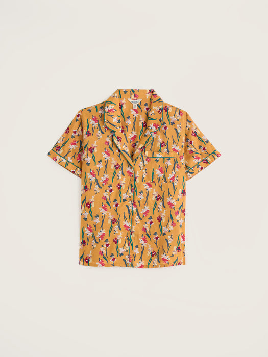 Seasalt Women's Nesting Bird Short Sleeve Pyjamas In Snapdragon Mango