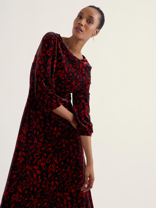 Seasalt Women's Oak Cottage Dress In Winter Botanical Inkwell