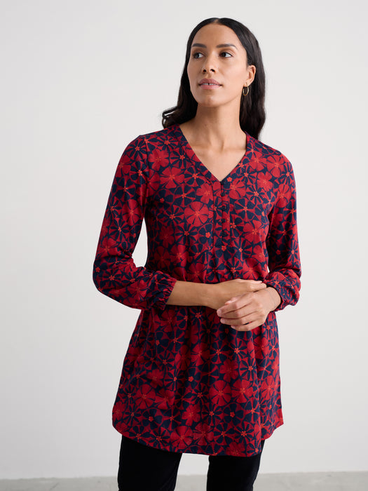 Seasalt Women's Peg Loom Tunic In Handicraft Flowers Jam