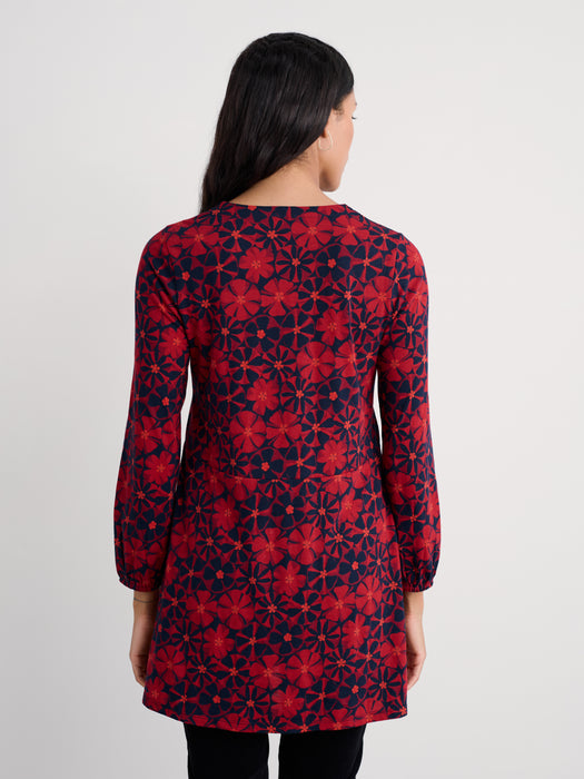 Seasalt Women's Peg Loom Tunic In Handicraft Flowers Jam