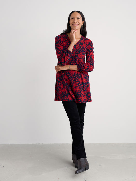 Seasalt Women's Peg Loom Tunic In Handicraft Flowers Jam