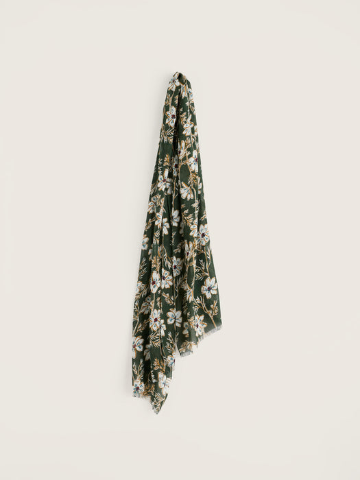 Seasalt Women's Pentillie Scarf In Cosmos Stems Light Coppice