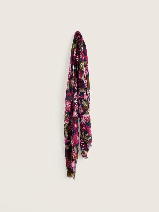 Seasalt Women's Pentillie Scarf In Sketchbook Blooms Rosa