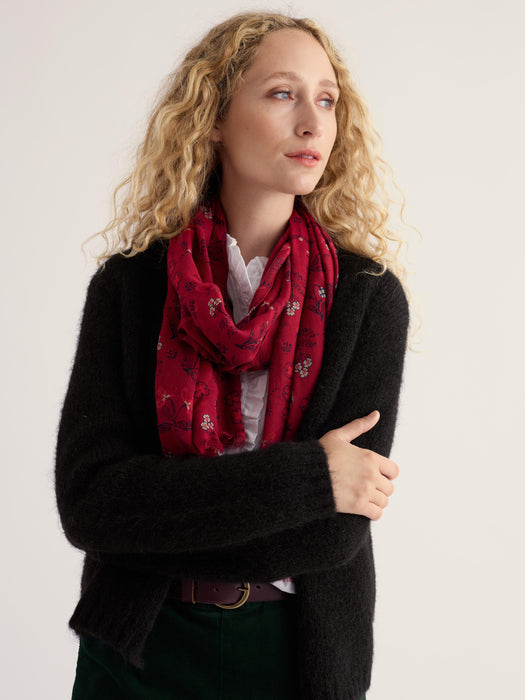 Seasalt Women's Pentillie Scarf In Tapestry Flowers Dahlia