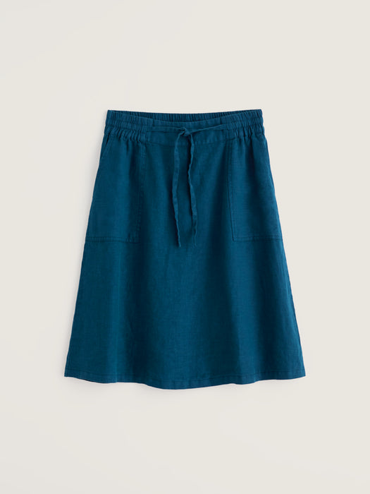 SeasSeasalt Women's Pepper Moth Linen Skirt In Ocean Drift