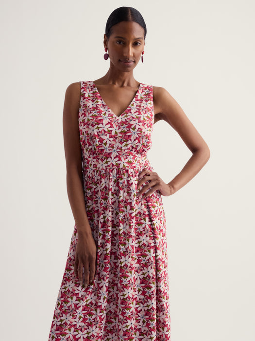 Seasalt Women's Polmanter Jersey Dress In Tropic Flower Dark Freesia