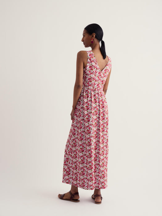 Seasalt Women's Polmanter Jersey Dress In Tropic Flower Dark Freesia