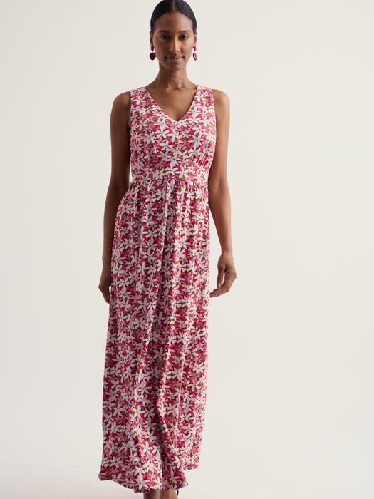 Seasalt Women's Polmanter Jersey Dress In Tropic Flower Dark Freesia