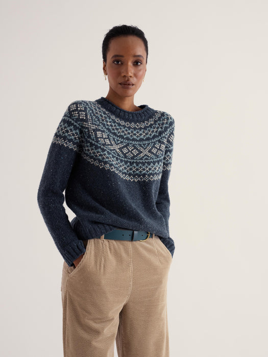 Seasalt Women's Port Kinnis Jumper Merino In Shingle Bay Maritime Mix
