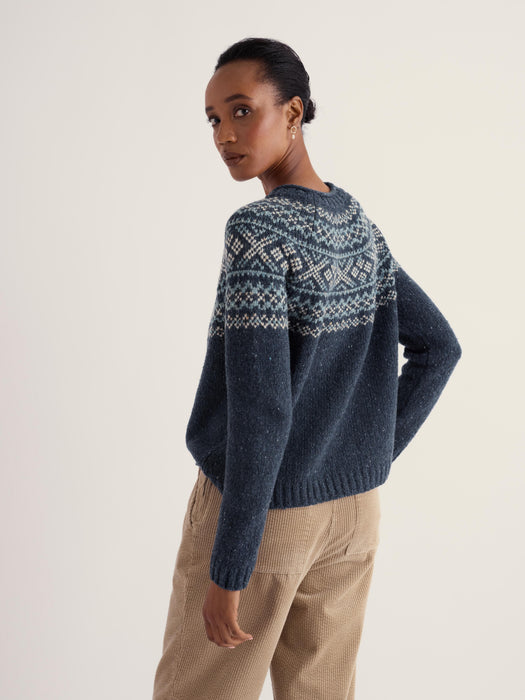 Seasalt Women's Port Kinnis Jumper Merino In Shingle Bay Maritime Mix