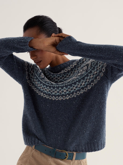 Seasalt Women's Port Kinnis Jumper Merino In Shingle Bay Maritime Mix