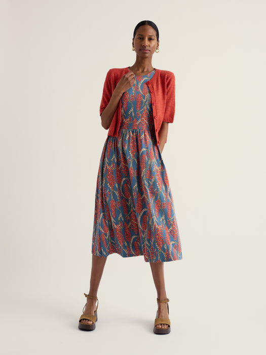 Seasalt Women's Porthmeor Wave Dress In Red Hot Poker Dusk