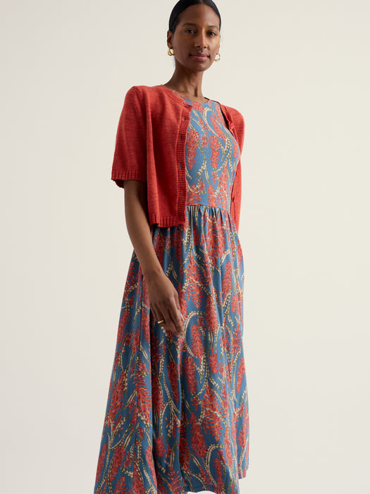 Seasalt Women's Porthmeor Wave Dress In Red Hot Poker Dusk