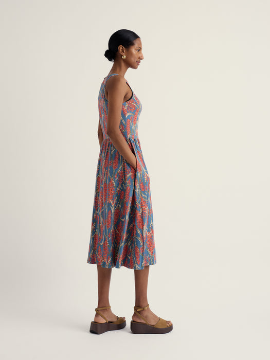 Seasalt Women's Porthmeor Wave Dress In Red Hot Poker Dusk