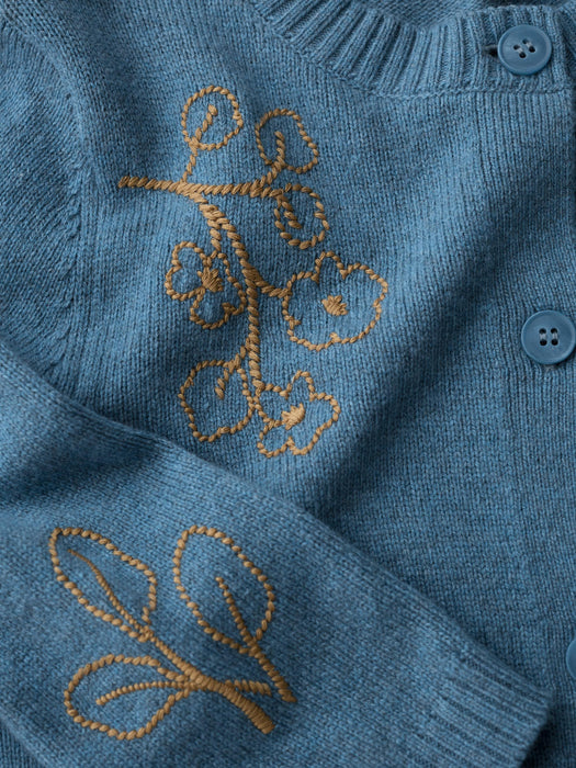 Seasalt Women's Potting Shed Cardigan In Flora Study Cadet