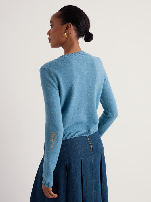 Seasalt Women's Potting Shed Cardigan In Flora Study Cadet