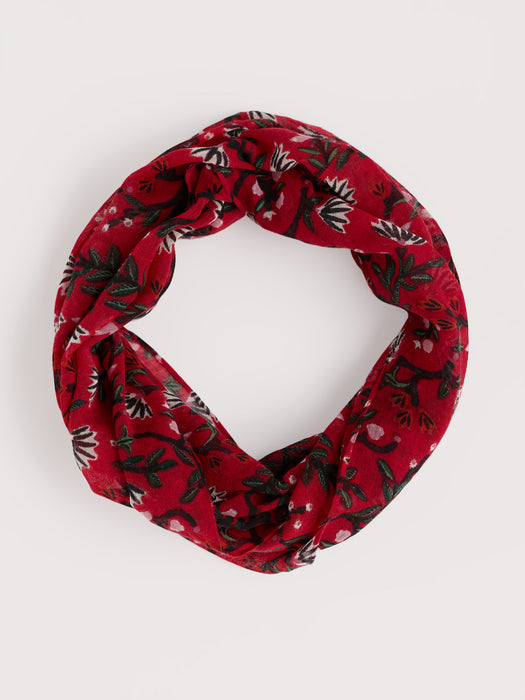 Seasalt Women's Pretty Circle Scarf In Winter Wildflower Carmine