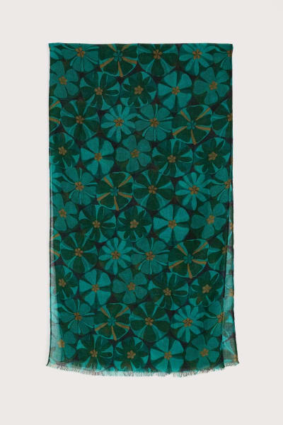 Seasalt Women's Pretty Printed Scarf In Handicraft Flowers Onyx