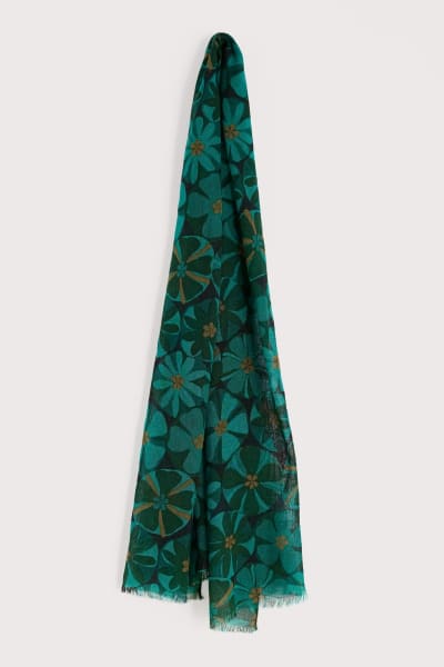 Seasalt Women's Pretty Printed Scarf In Handicraft Flowers Onyx