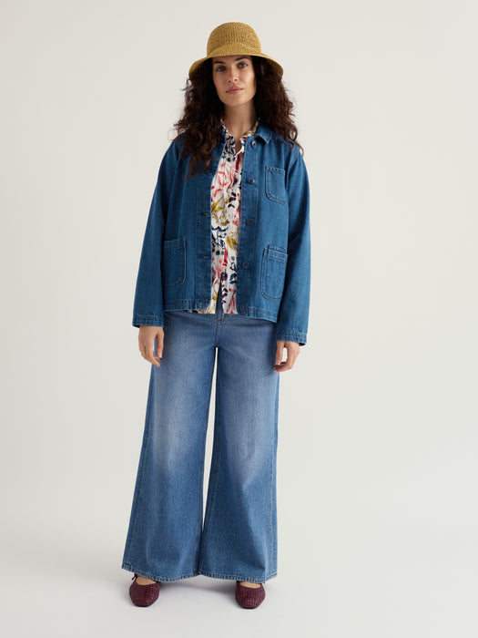 Seasalt Women's Reading Rocks Jacket In  Indigo Wash