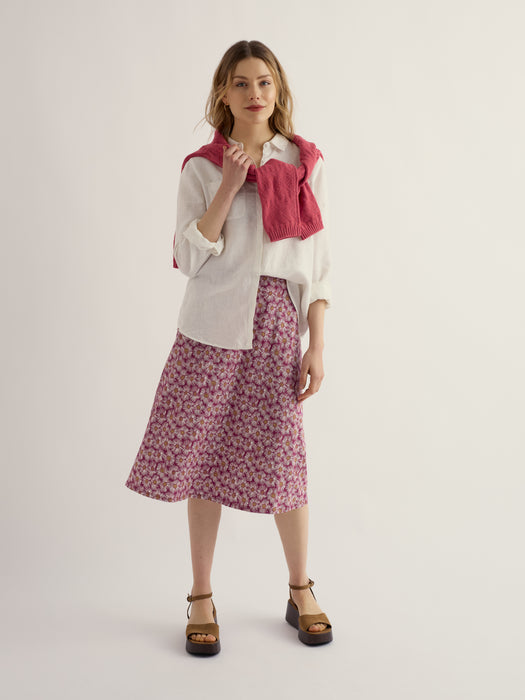 Seasalt Women's Rose Skirt Skirt In Painted Asters Dark Freesia