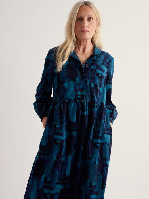 Seasalt Women's Rosina Dress In Paint Texture Raincloud
