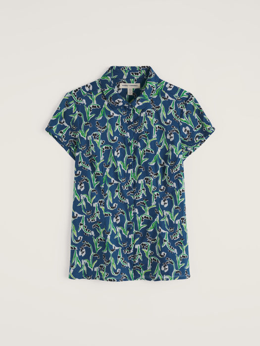 Seasalt Women's Rushmaker Shirt In Painty Bluebell Dark Voyage