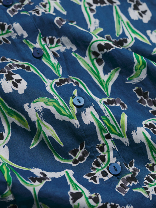 Seasalt Women's Rushmaker Shirt In Painty Bluebell Dark Voyage