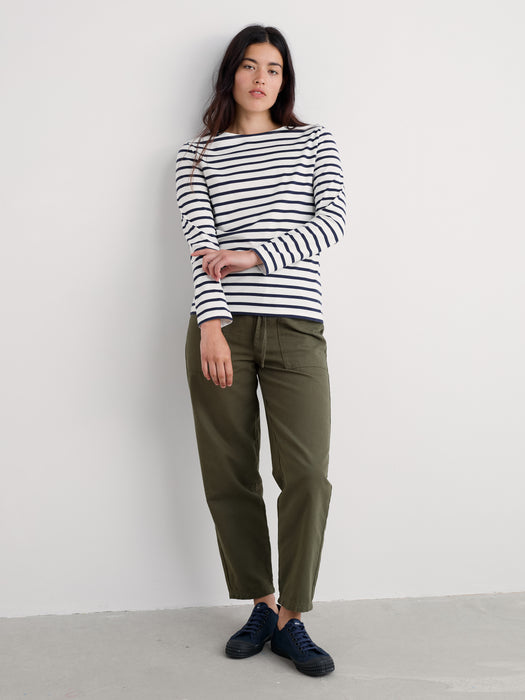 Seasalt Women's Sailor Shirt In Breton Chalk Maritime