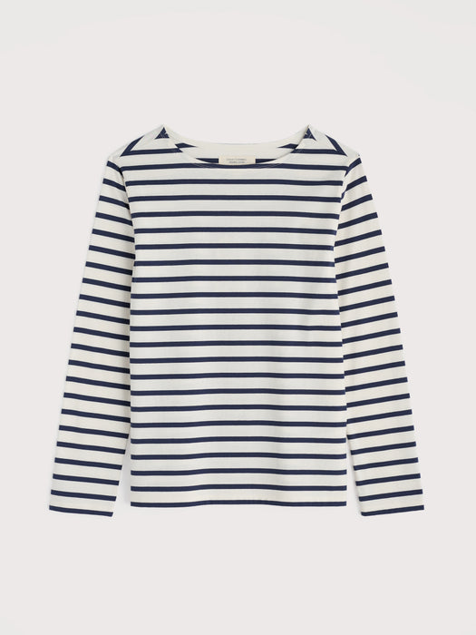 Seasalt Women's Sailor Shirt In Breton Chalk Maritime