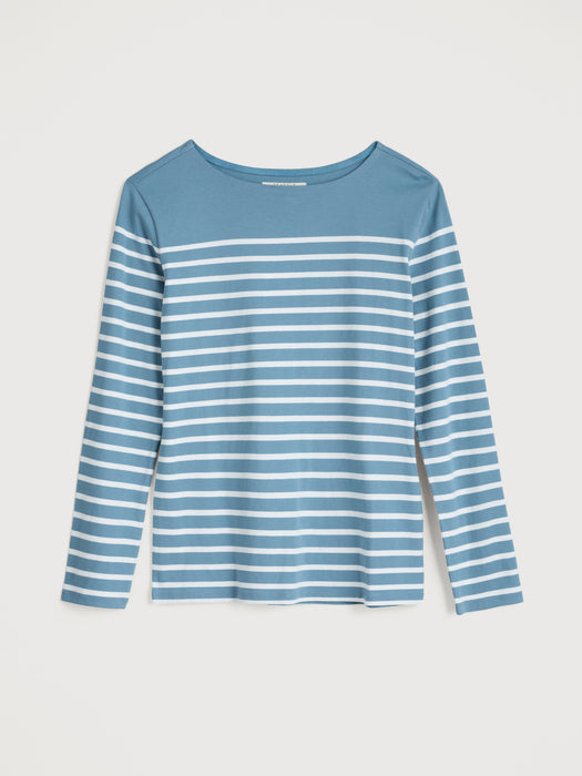 Seasalt Women's Sailor Shirt In Breton Horizon Chalk