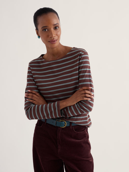 Seasalt Women's Sailor Shirt In Breton Lichen Seedbed