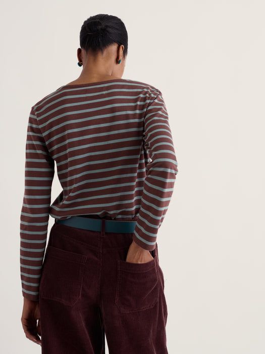 Seasalt Women's Sailor Shirt In Breton Lichen Seedbed