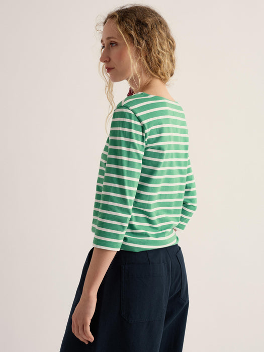 Seasalt Women's Sailor Shirt In Breton Pea Pod