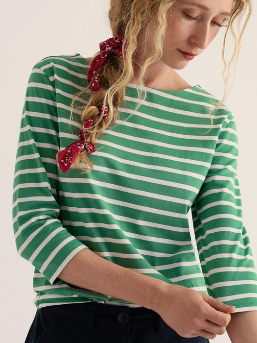 Seasalt Women's Sailor Shirt In Breton Pea Pod