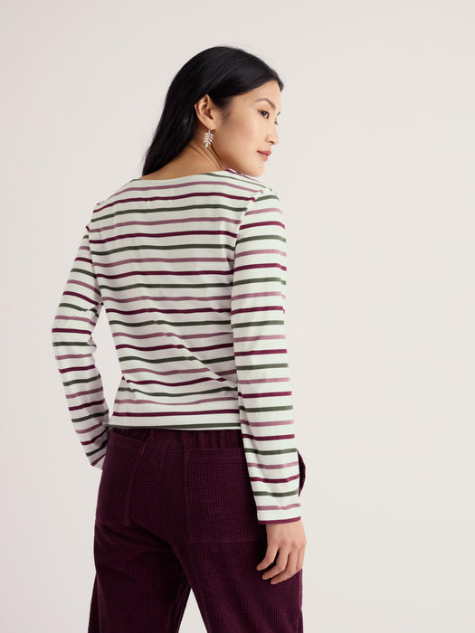 Seasalt Women's Sailor Shirt In Tri Breton Dried Rose