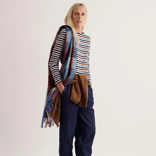 Seasalt Women's Sailor Shirt In Tri Mini Cornish Echium