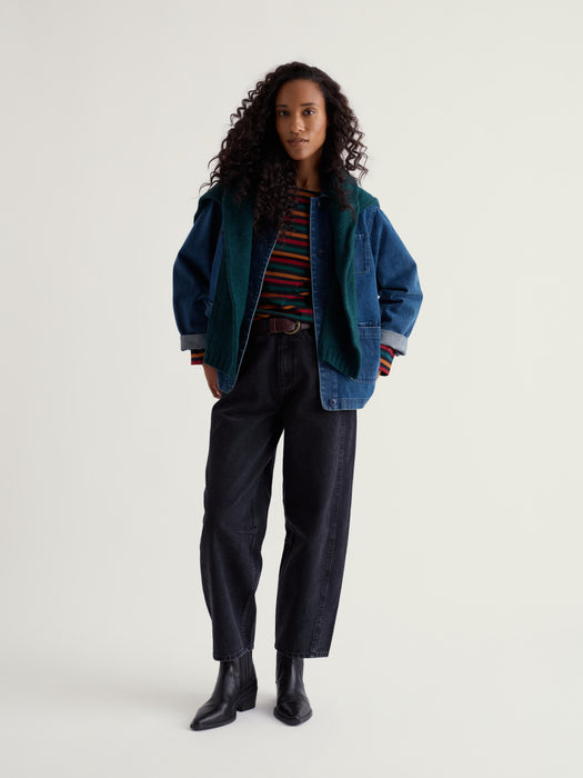 Seasalt Women's Sailor Shirt In Tri Mini Cornish Onyx