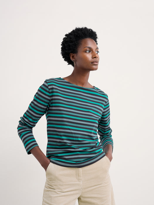 Seasalt Women's Sailor Shirt In Tri Mini Cornish Storm Sky