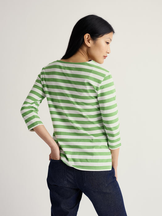 Seasalt Women's Sailor Top In Scallion Clover Leaf