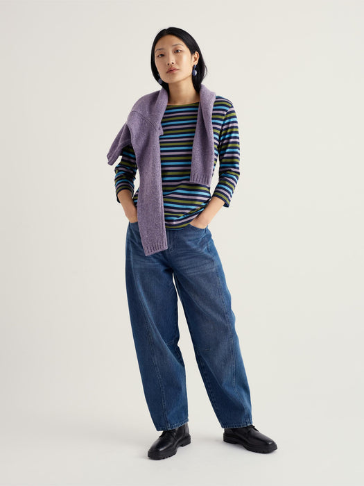 Seasalt Women's Sailor Top In Tri Mini Cornish Lagoon