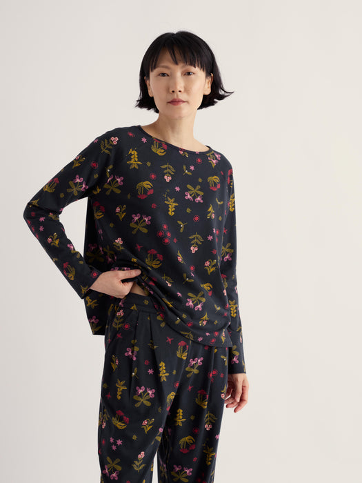 Seasalt Women's Setting Sun Pyjamas In Tapestry Flowers Onyx