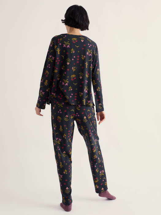 Seasalt Women's Setting Sun Pyjamas In Tapestry Flowers Onyx