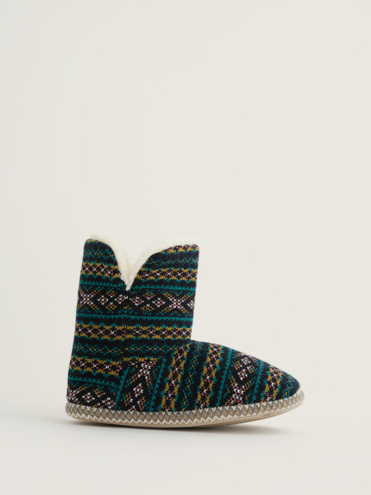 Seasalt Women's Snooze Slipper Booties In Shingle Bay Studio Green