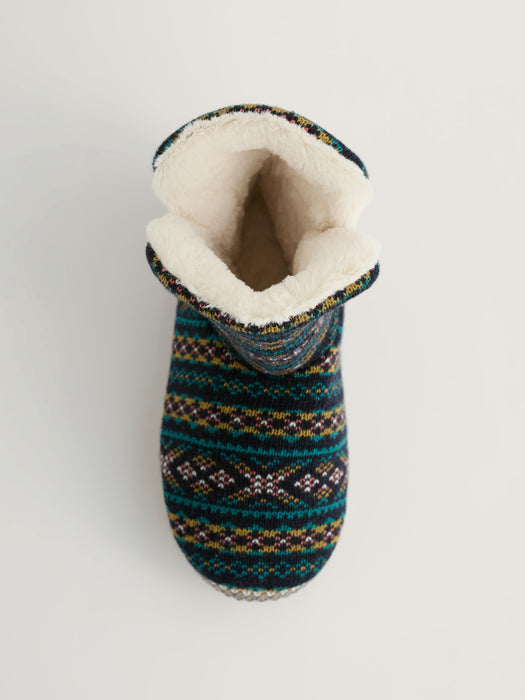 Seasalt Women's Snooze Slipper Booties In Shingle Bay Studio Green