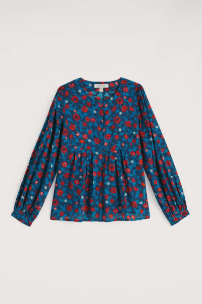 Seasalt Women's Thornapple Shirt in GOTS-Certified Organic Cotton In Pressed Plants Shore
