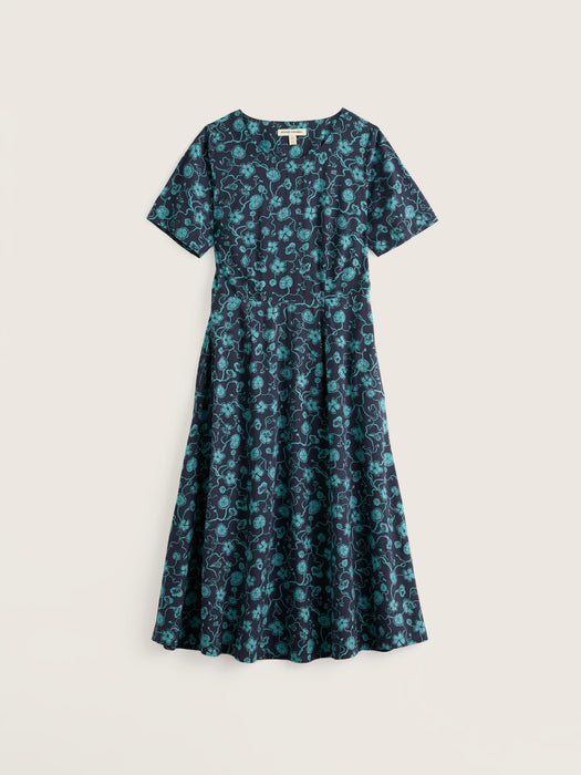 Seasalt Women's Tilly Dress In Nasturtium Press Eucalyptus