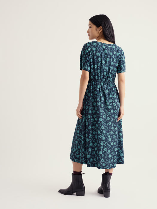 Seasalt Women's Tilly Dress In Nasturtium Press Eucalyptus
